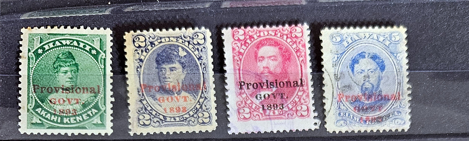 Original Hawaii island postage stamps