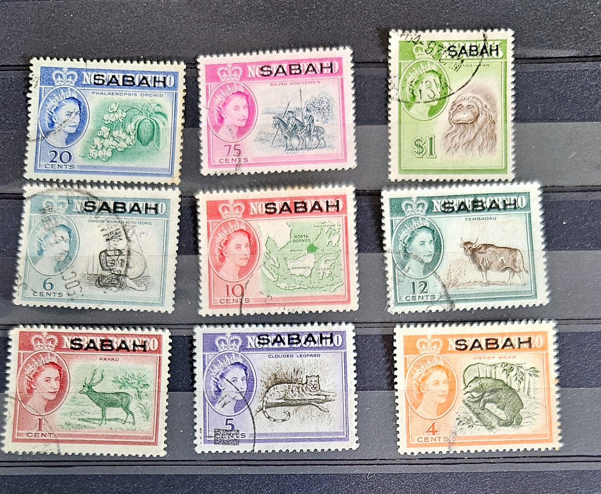 Vintage North Borneo and Sabah stamps