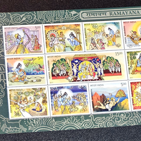 India MNH Stamp Sheetlet Ramayana