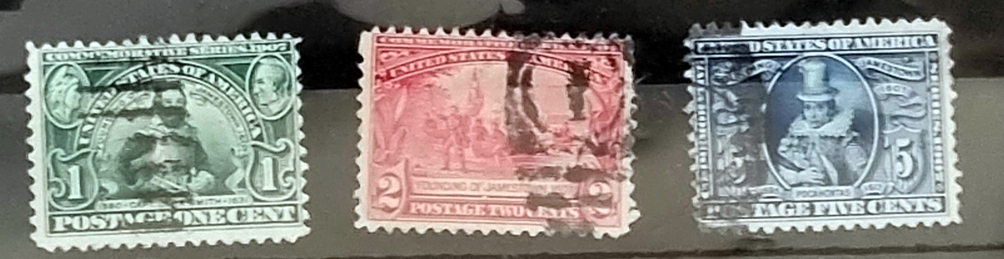 collection of vintage commemorative stamps from the United States