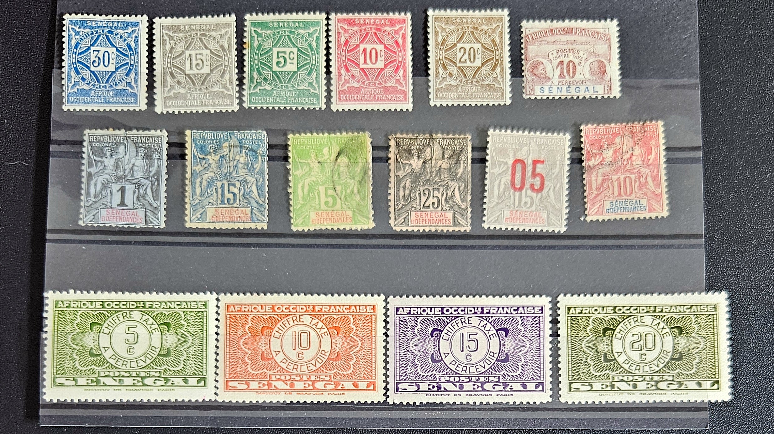 Vintage French colonies stamps