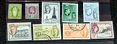 A collection of vintage postage stamps from the British Virgin Islands, featuring various designs and Queen Elizabeth II.