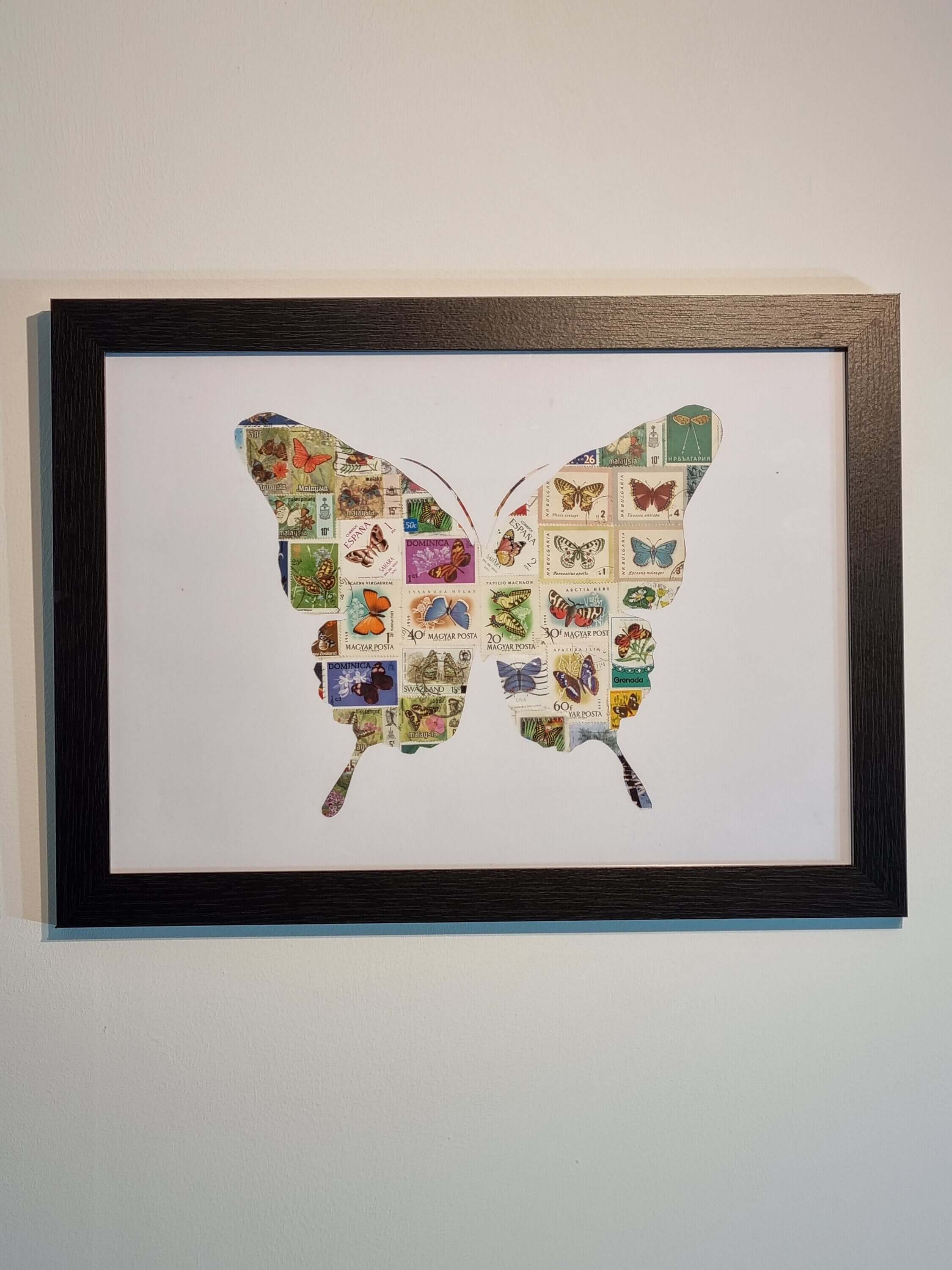 Unique gifts of Butterflies stamp based art