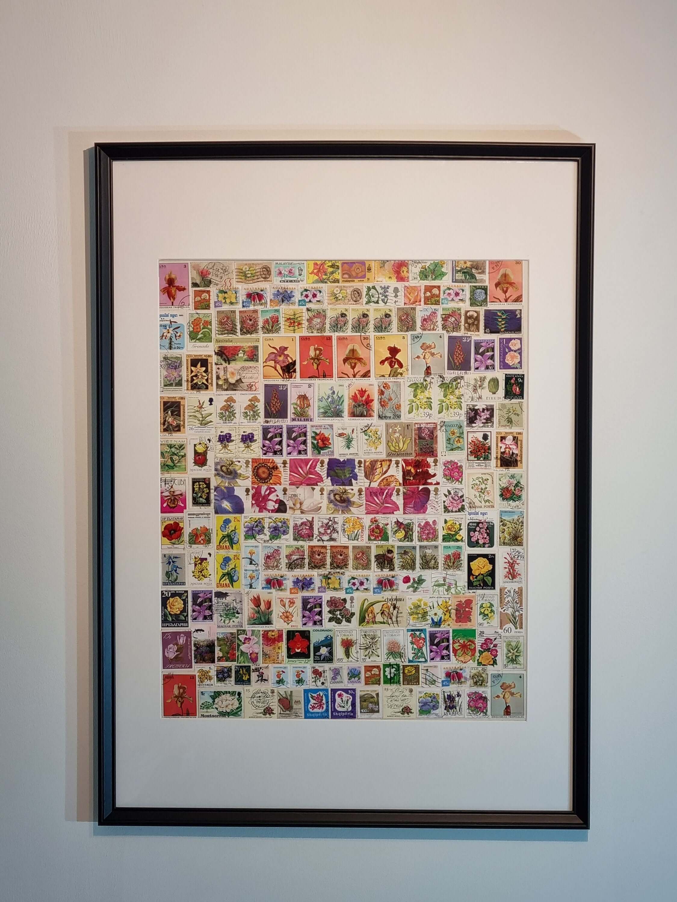 Unique gifts of Flower stamp based art