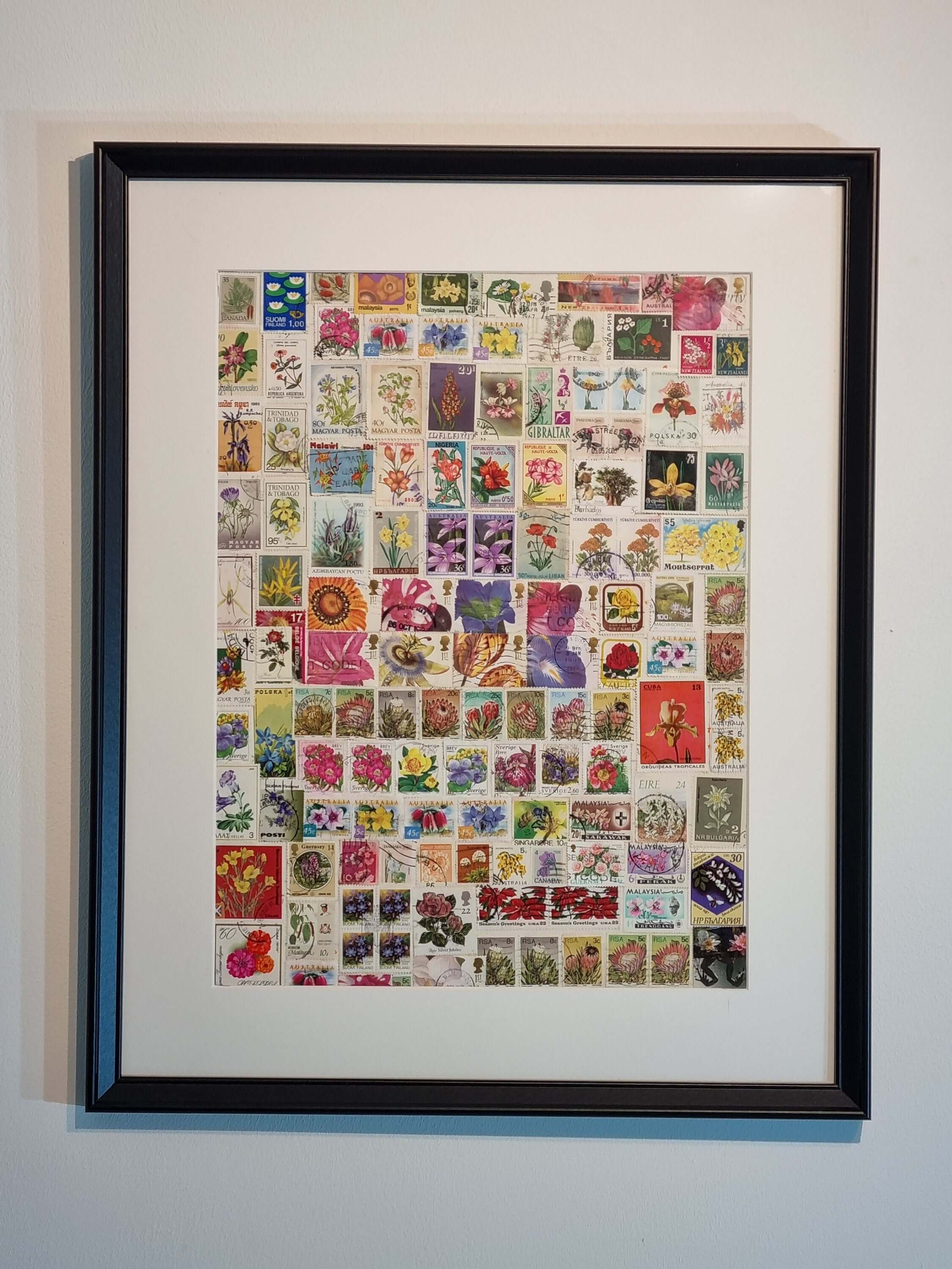 Unique gifts of Flower stamp based art