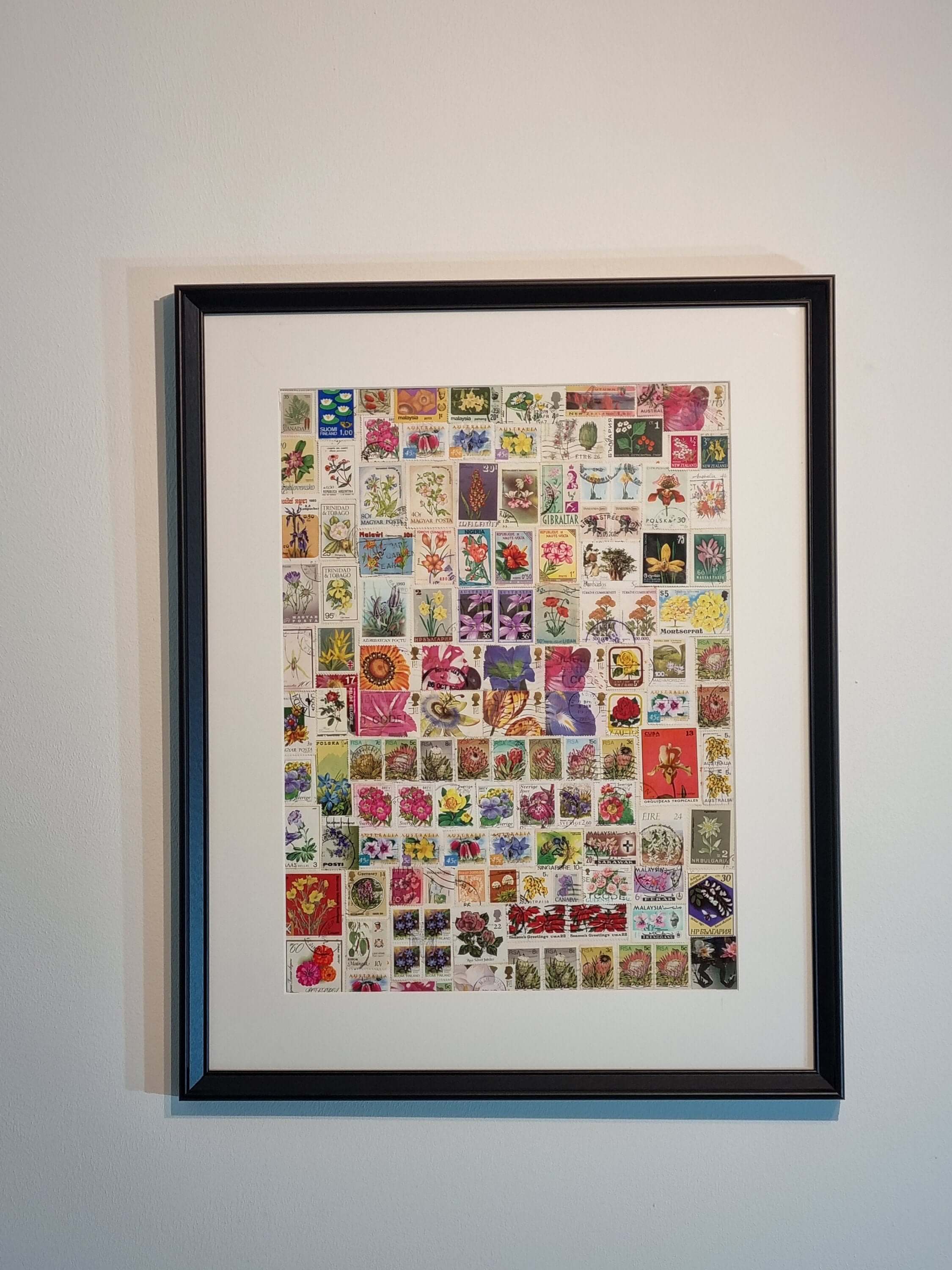 Unique gifts of Flower stamp based art