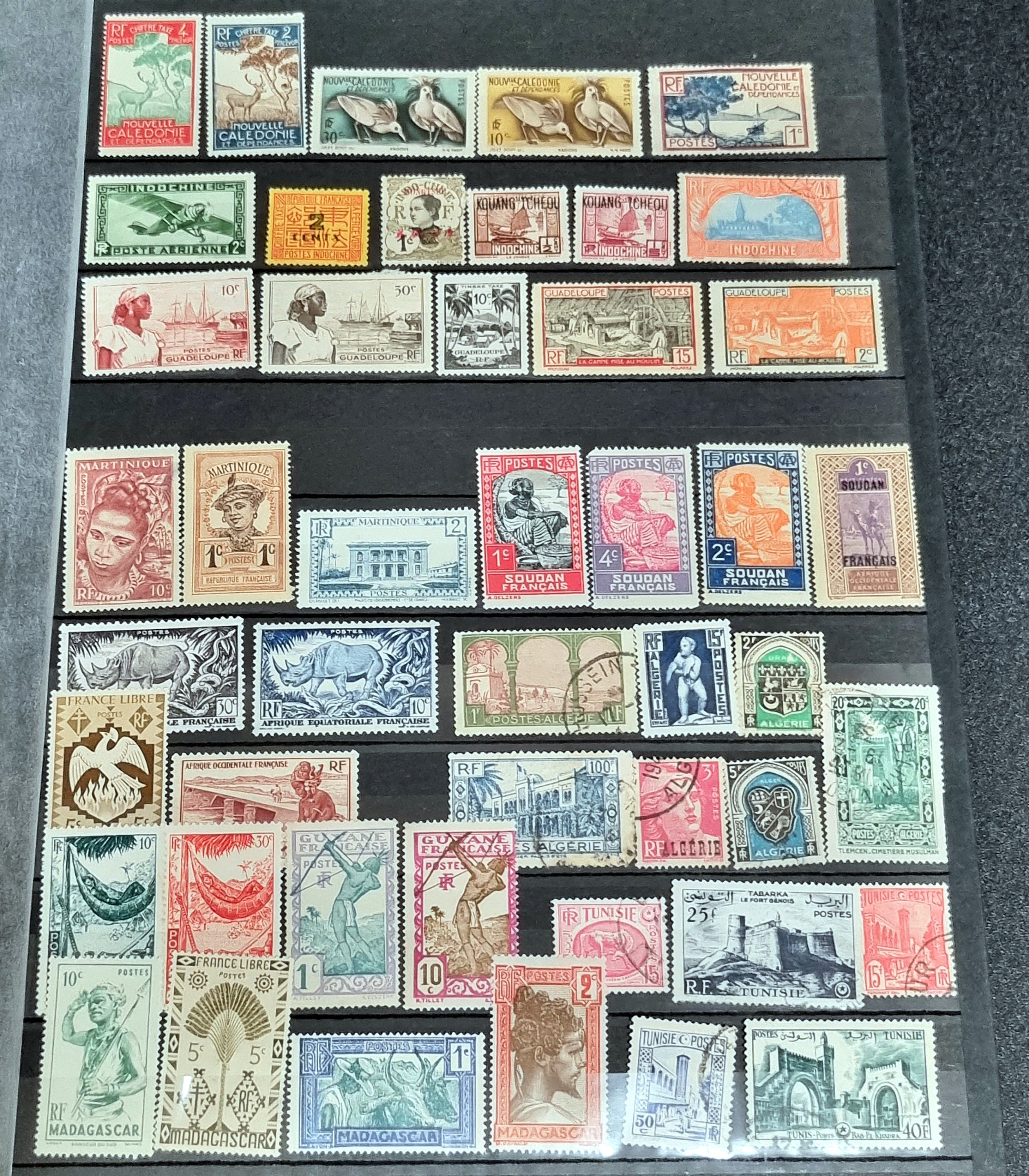 the exotic and diverse world of vintage stamps from the French colonies