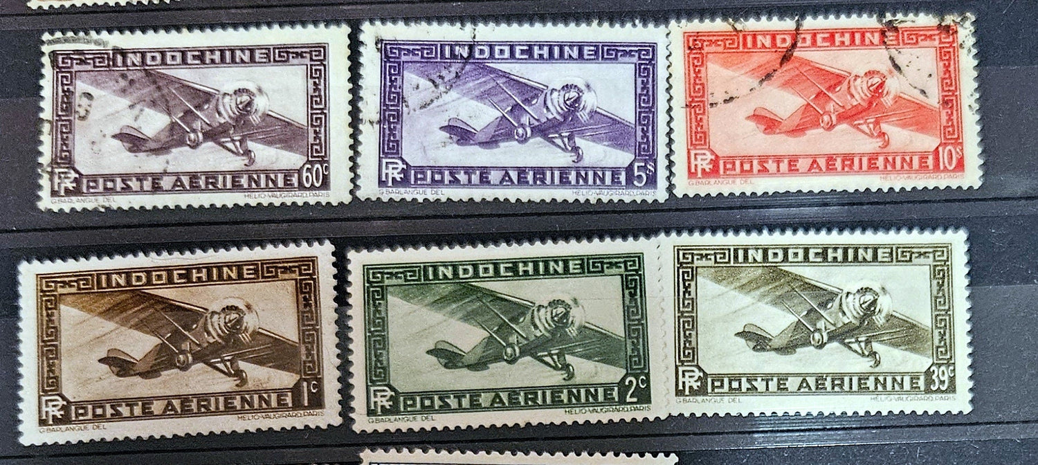 French colonies Indo Chine vintage stamps