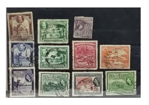 Vintage British Guyana stamps inc King George V