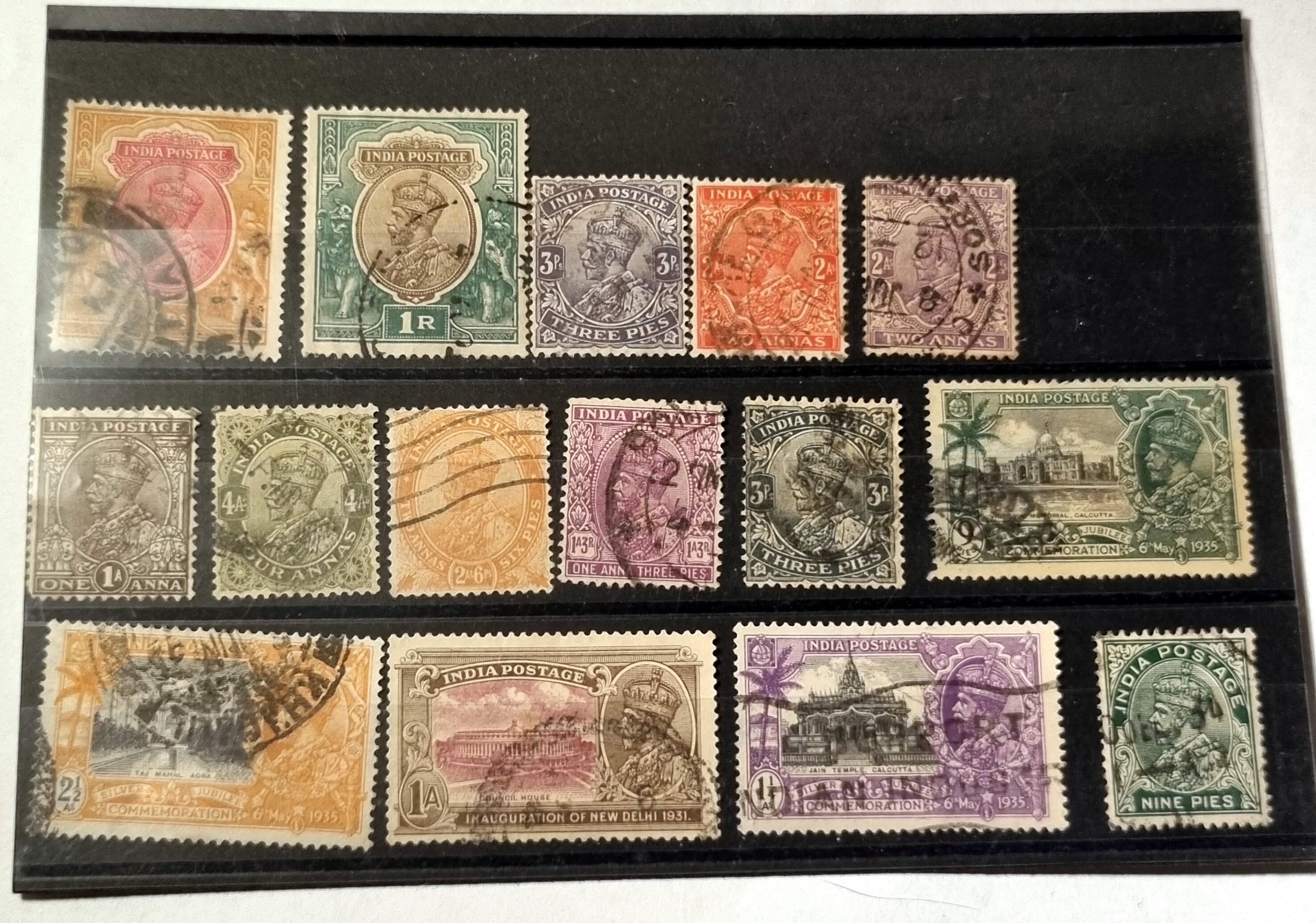 Vintage India Stamps King George V