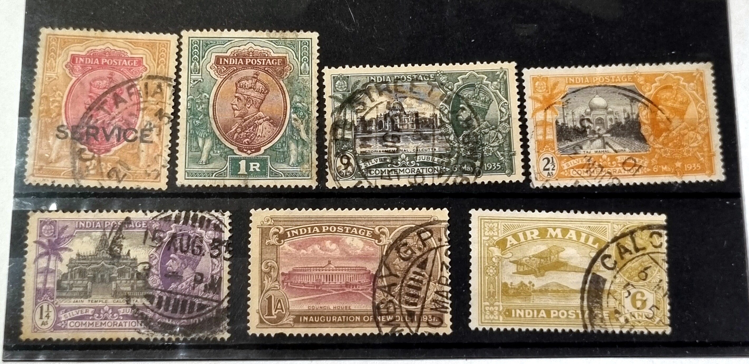 Vintage India Stamps King George V