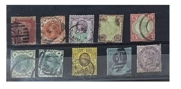 Vintage Great Britain stamps Inc Queen Victoria Penny Red with Kings
