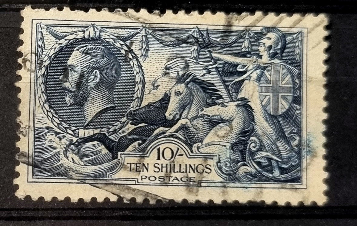 King George V Vintage stamps set of Seahorses Great Britain