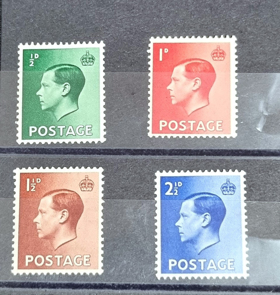 Vintage King Edward 7 and 8 stamps