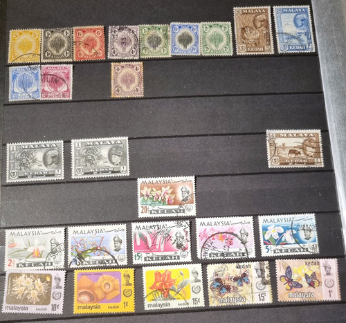 Vintage Malay State stamps