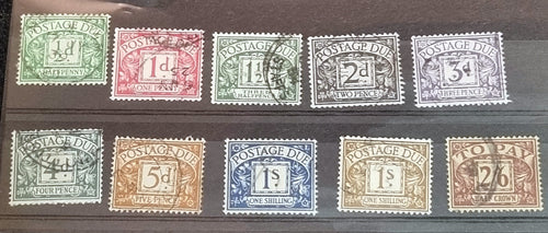 Vintage GB Postage due stamps