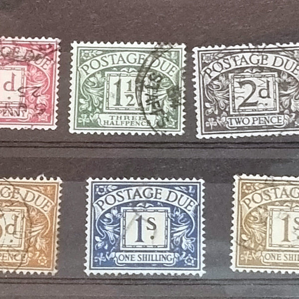 Vintage GB Postage due stamps