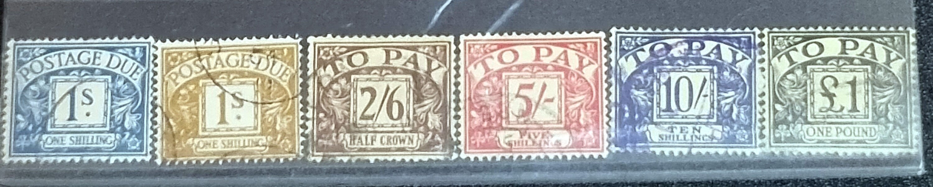Vintage GB Postage due stamps
