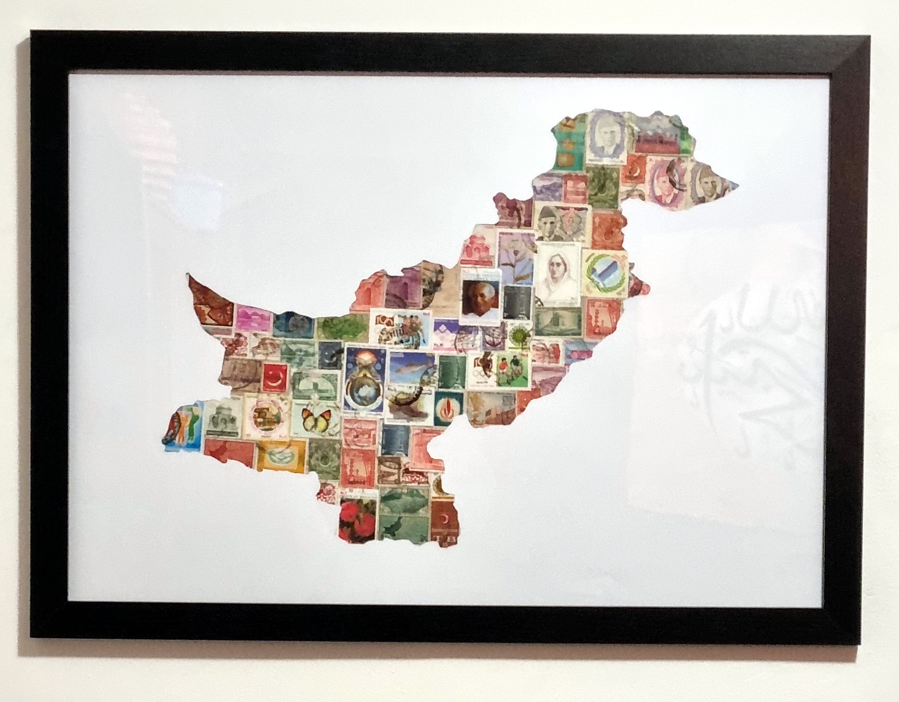 Unique gifts of Pakistan stamp based art