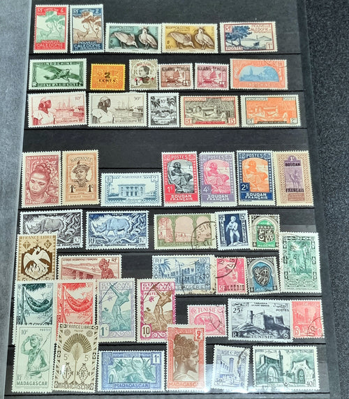 Vintage French Colonies Stamps set 1
