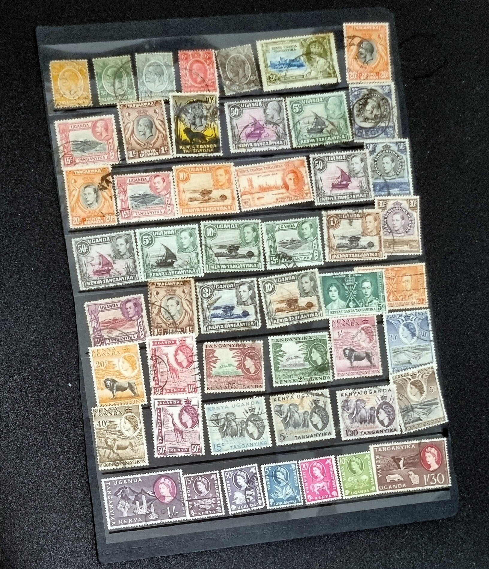 Kenya, Uganda, Tanganyika stamps - GV, GVI, Elizabeth II