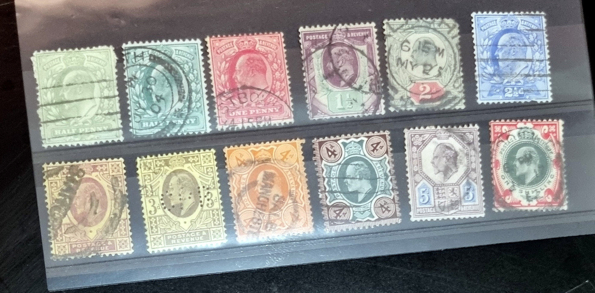 Vintage King Edward 7 and 8 stamps