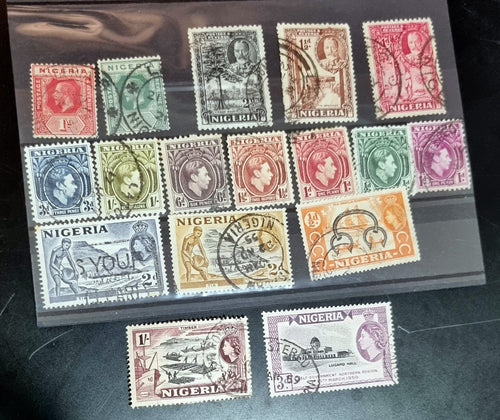 Vintage British Nigeria stamps