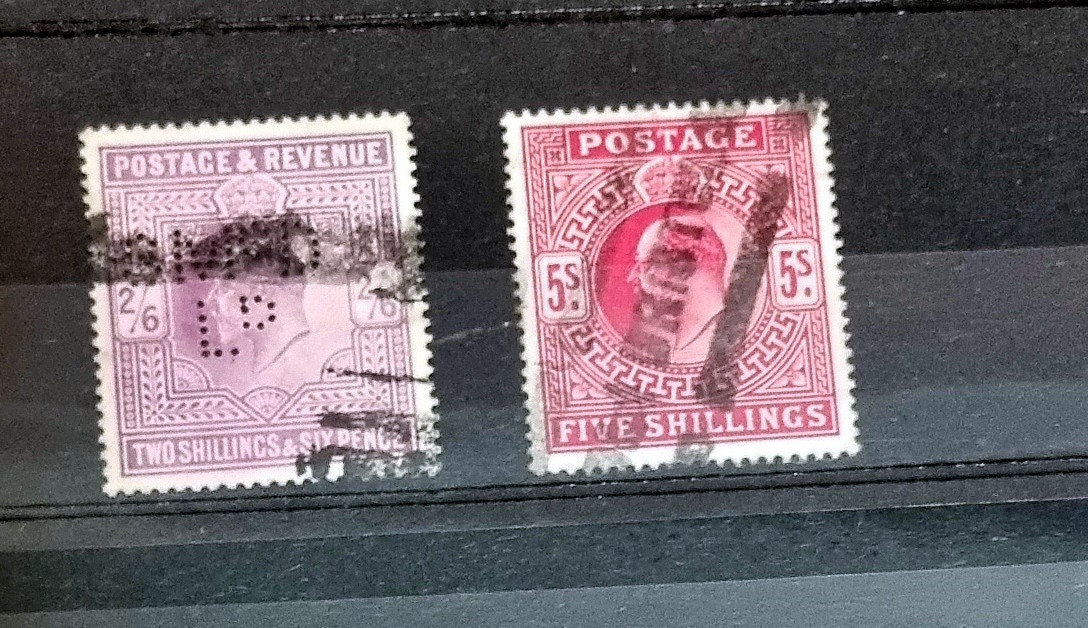 Vintage King Edward 7 and 8 stamps