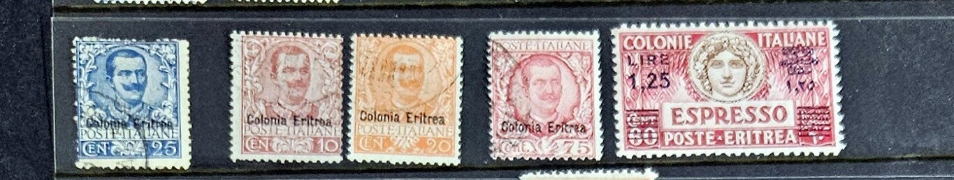 Vintage Italian Eritrea Stamps