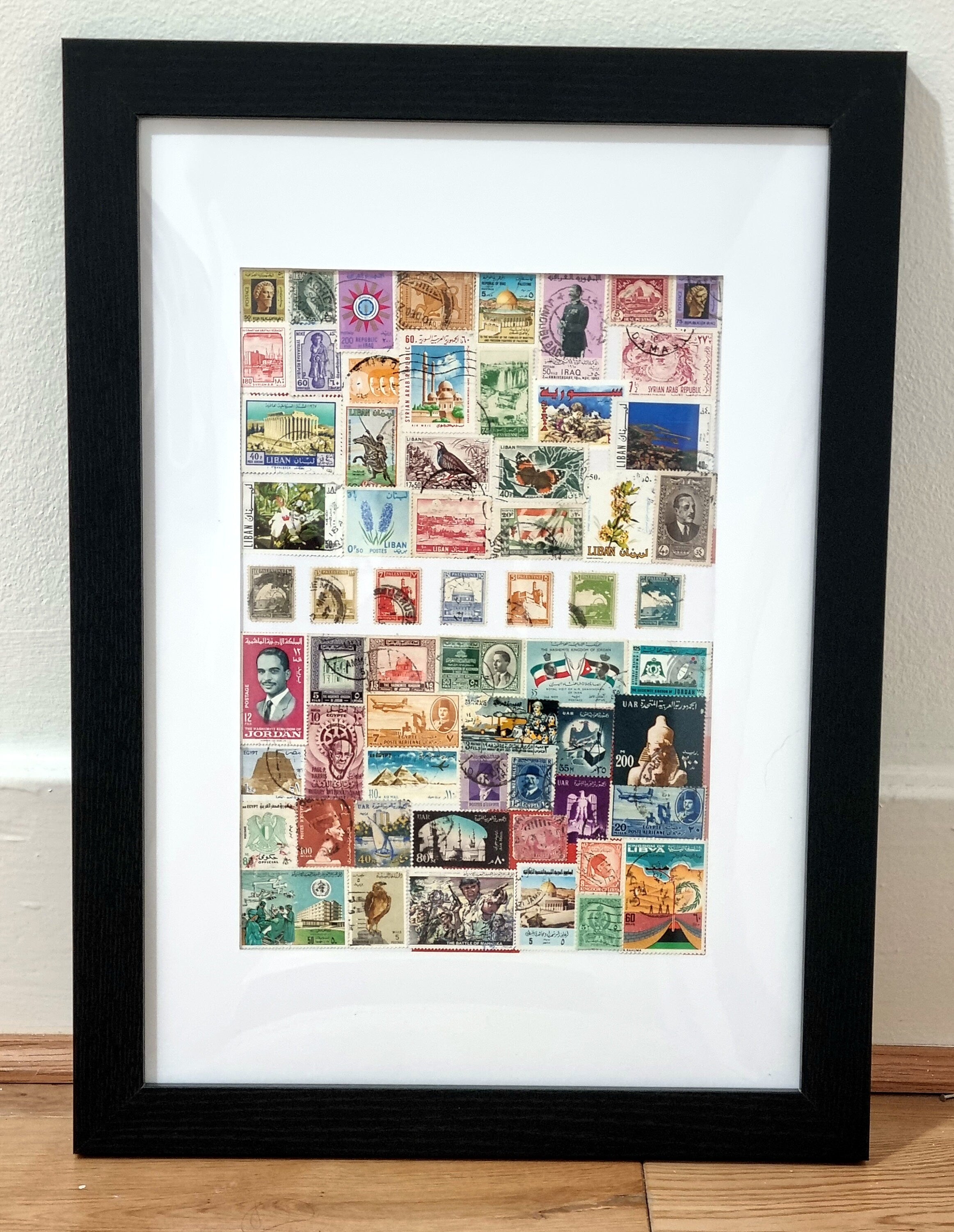 Unique gifts of the Levant countries stamp based art