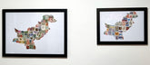 Unique gifts of Pakistan stamp based art