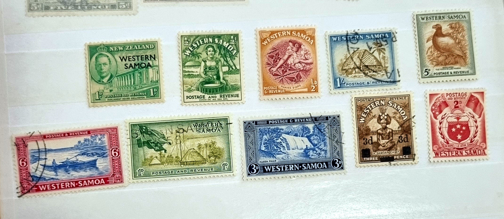 Samoa and Western Samoa vintage stamps