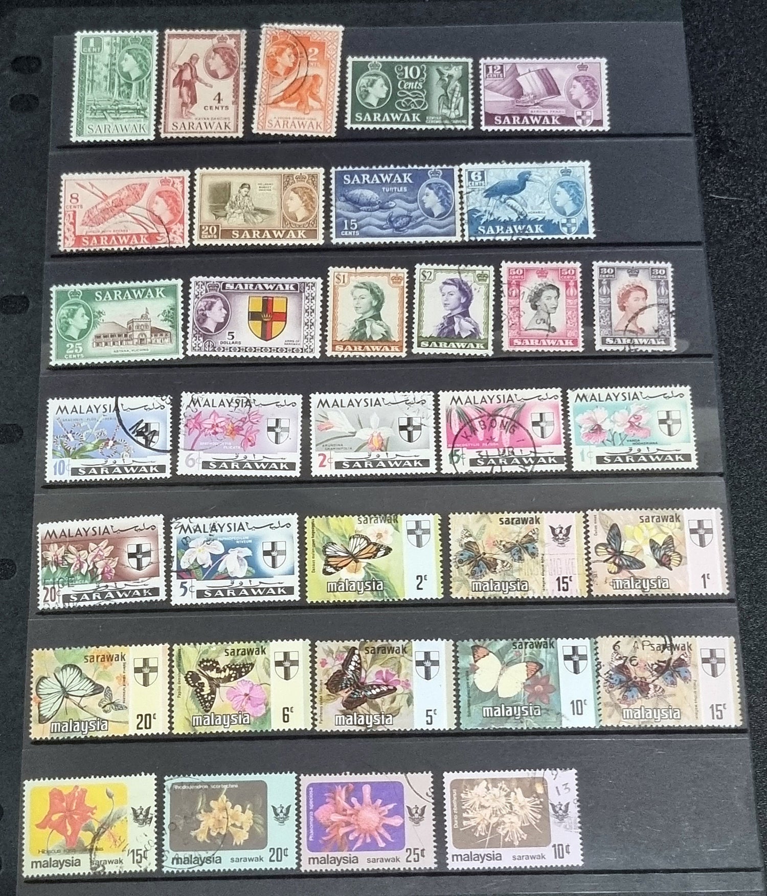 Vintage Sarawak stamps