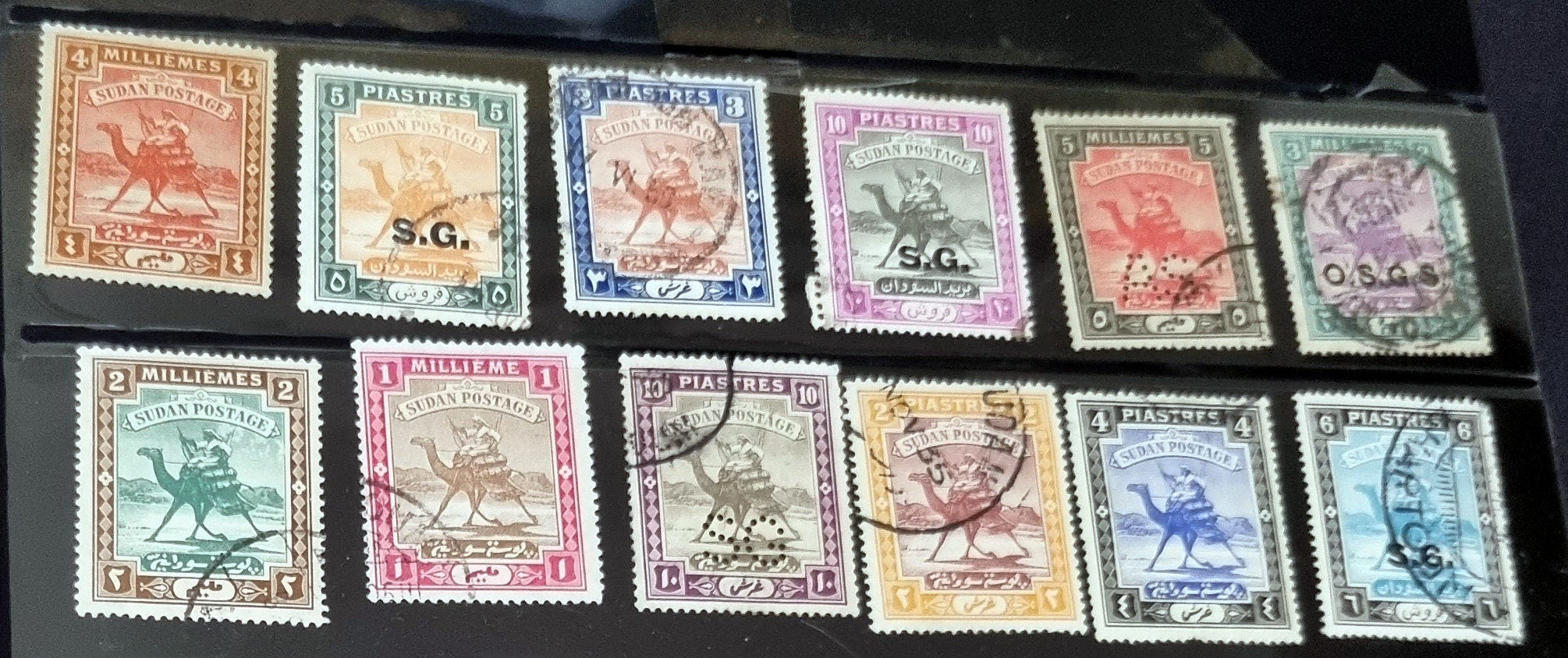 Egypt and Sudan with our vintage postage stamp collection