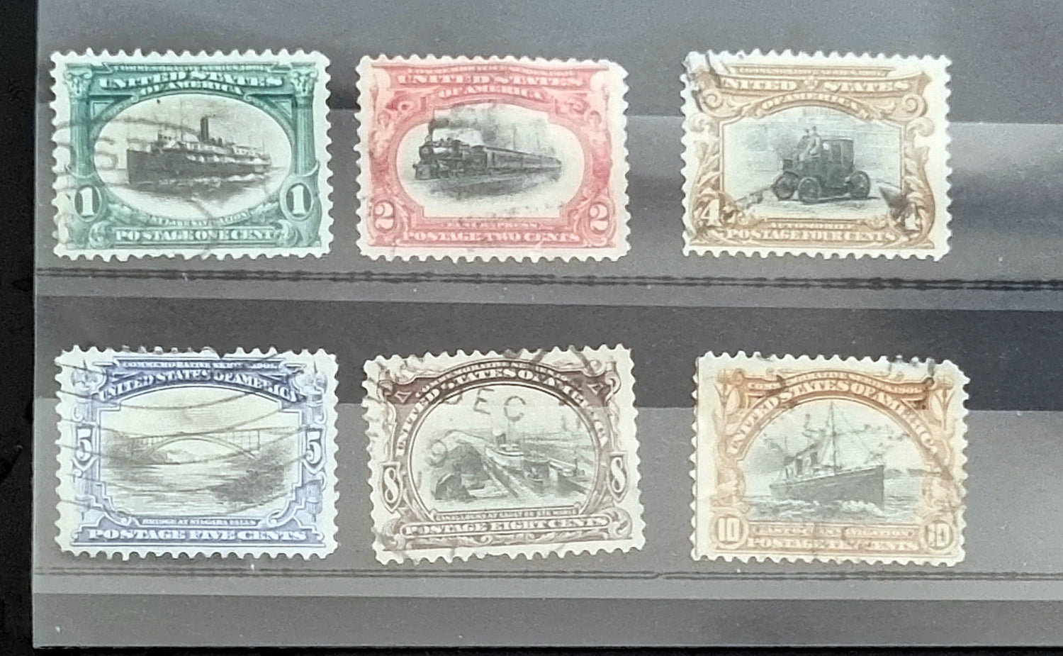 collection of vintage commemorative stamps from the United States