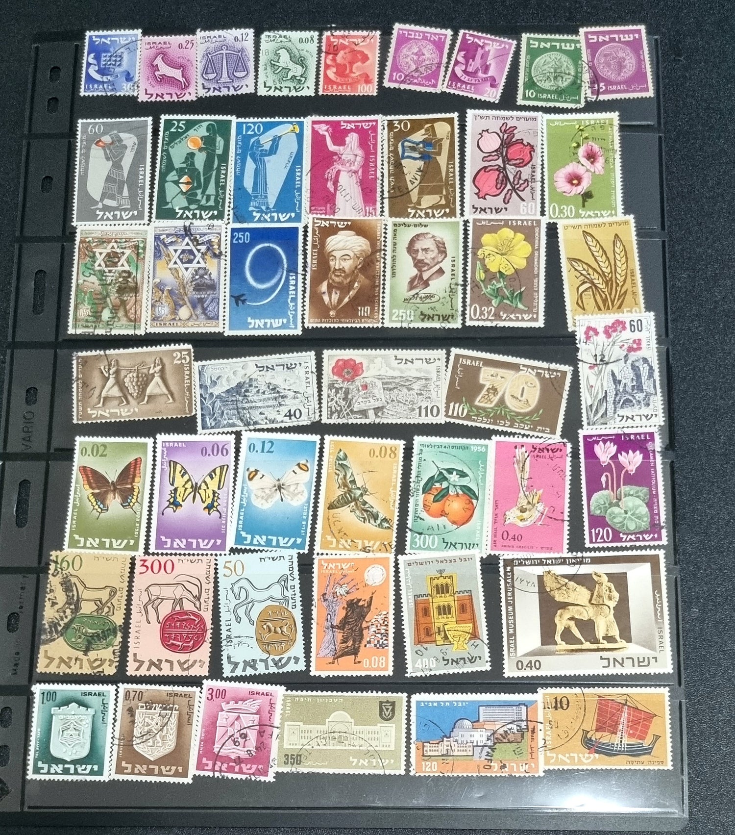 Vintage Israel stamps including first issues