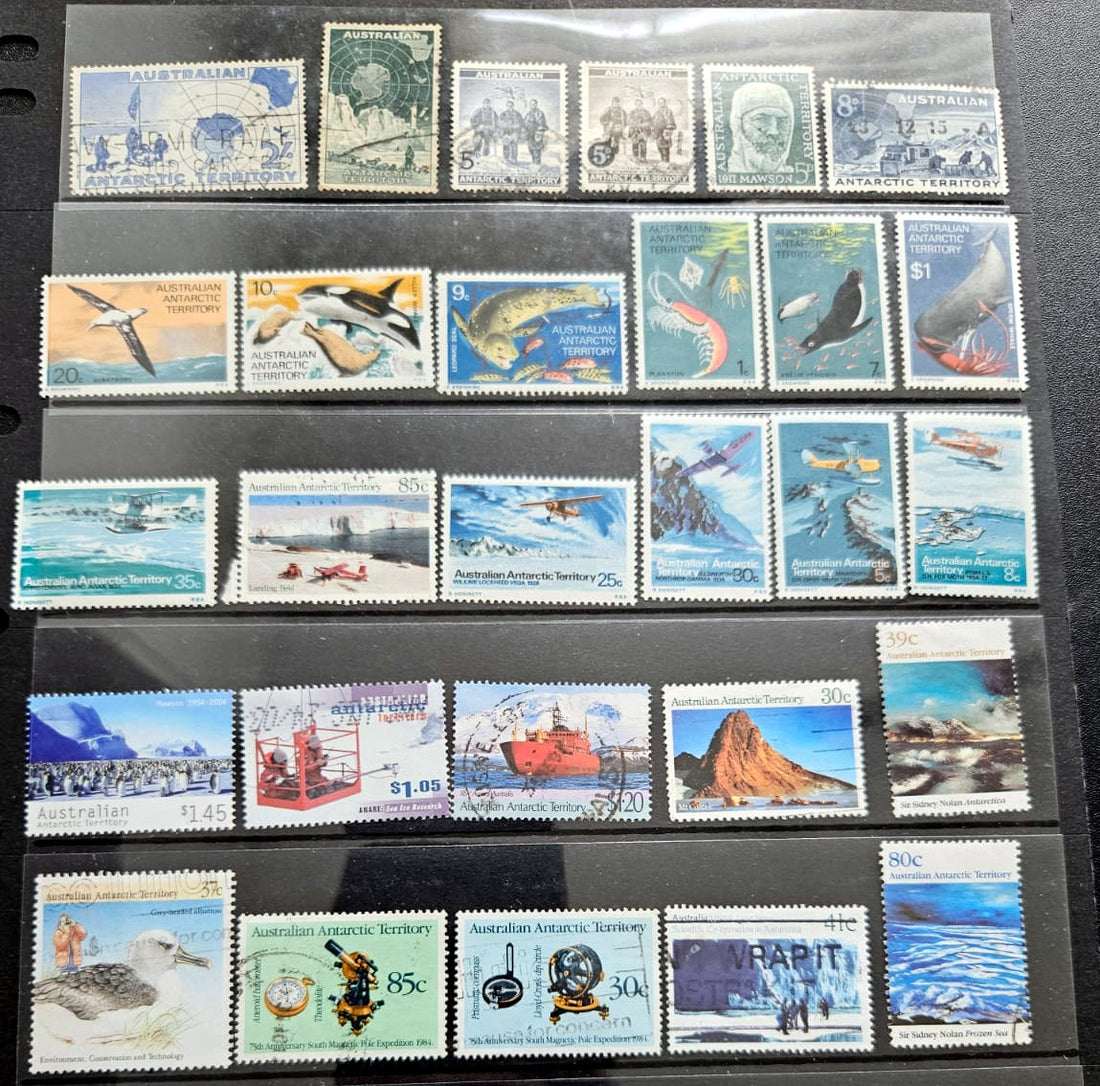 Australian Antarctic Territory Vintage Postage Stamp Collection - Primary View