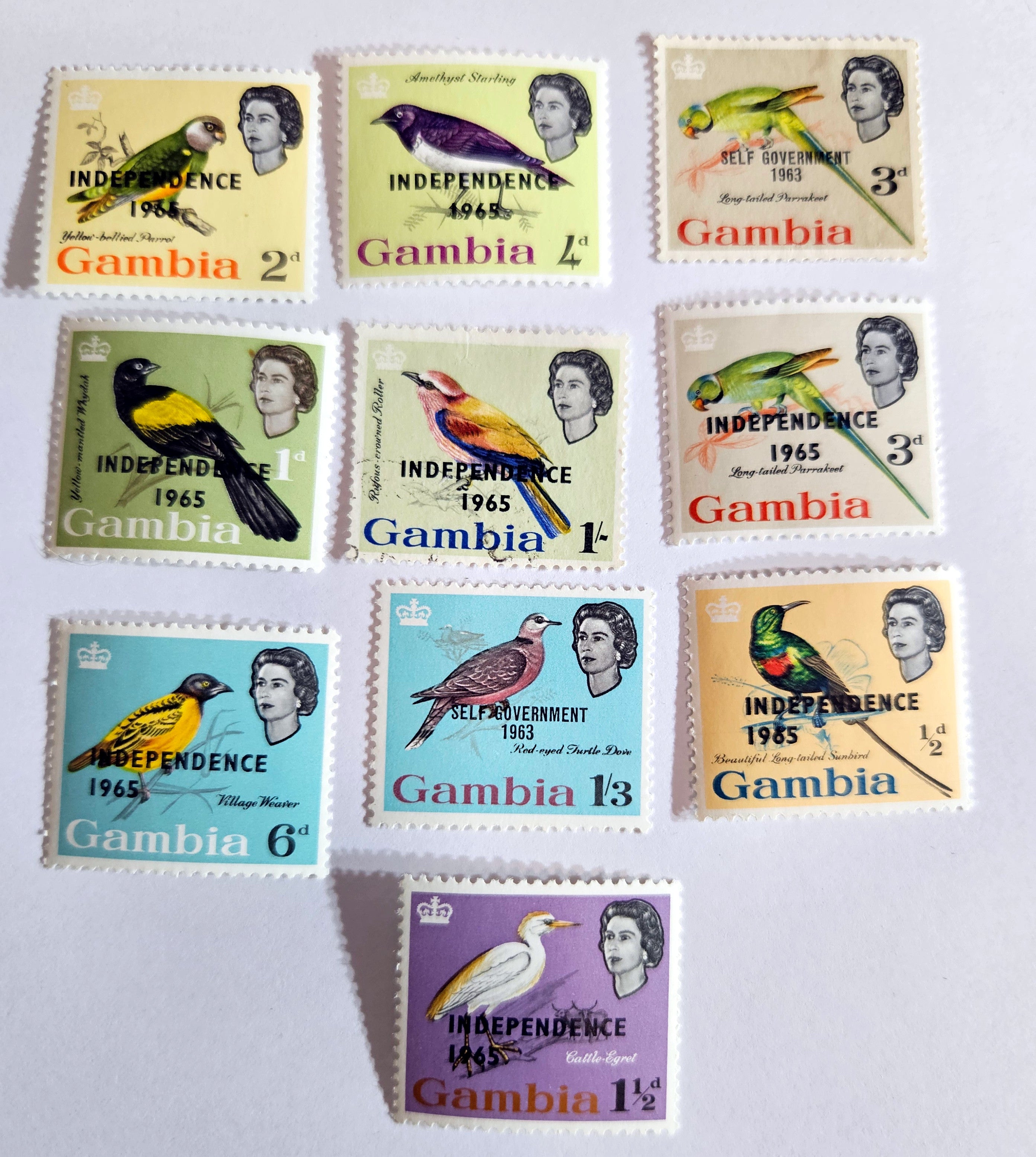  British Commonwealth vintage Gambia stamps
