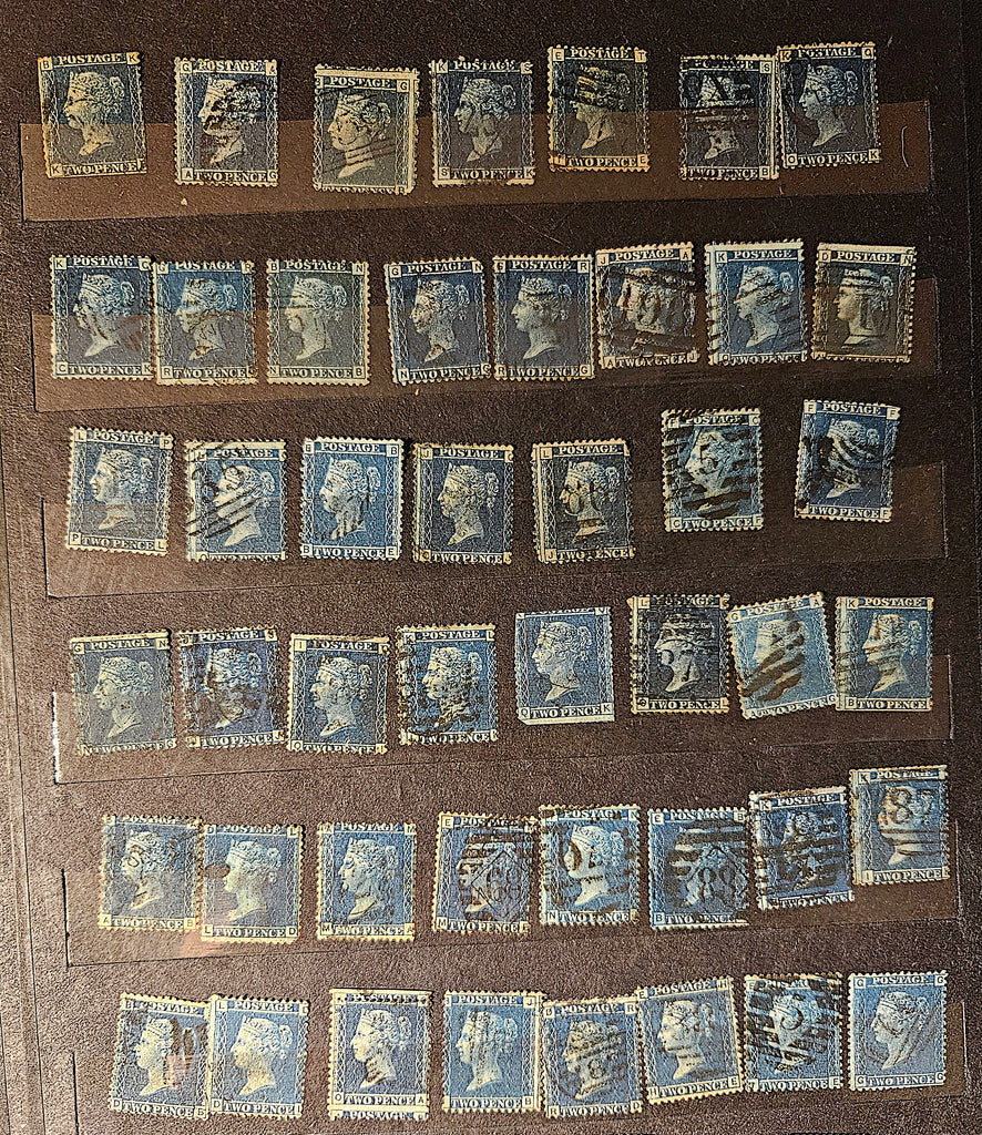 thumbnail image 2 of Penny Red And Twopenny Blue Stamps From Great Britain 2 of 12
