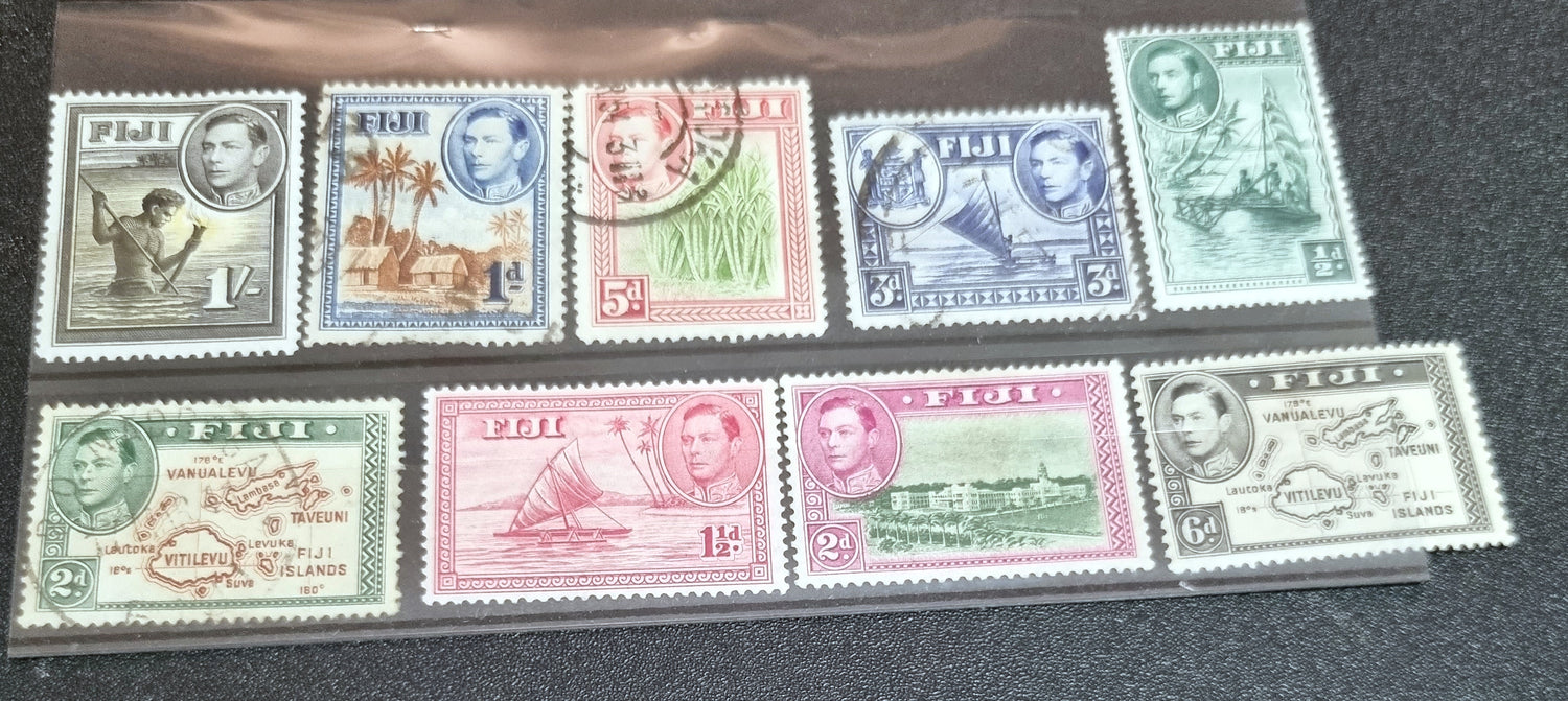 British Commonwealth vintage Fiji stamps