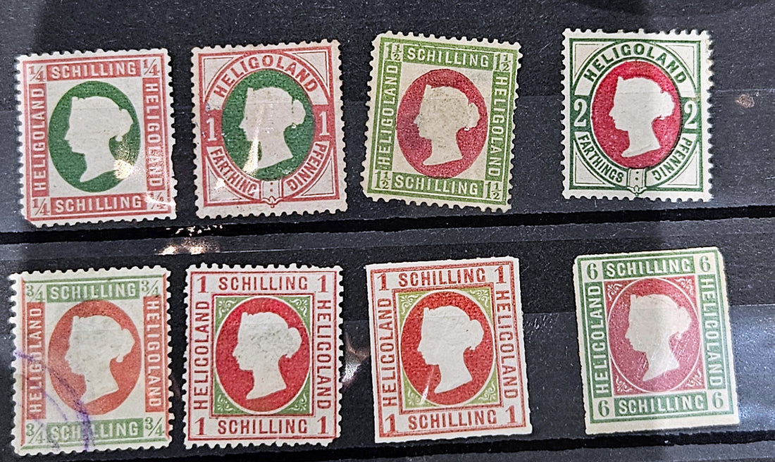 Vintage heligoland stamps