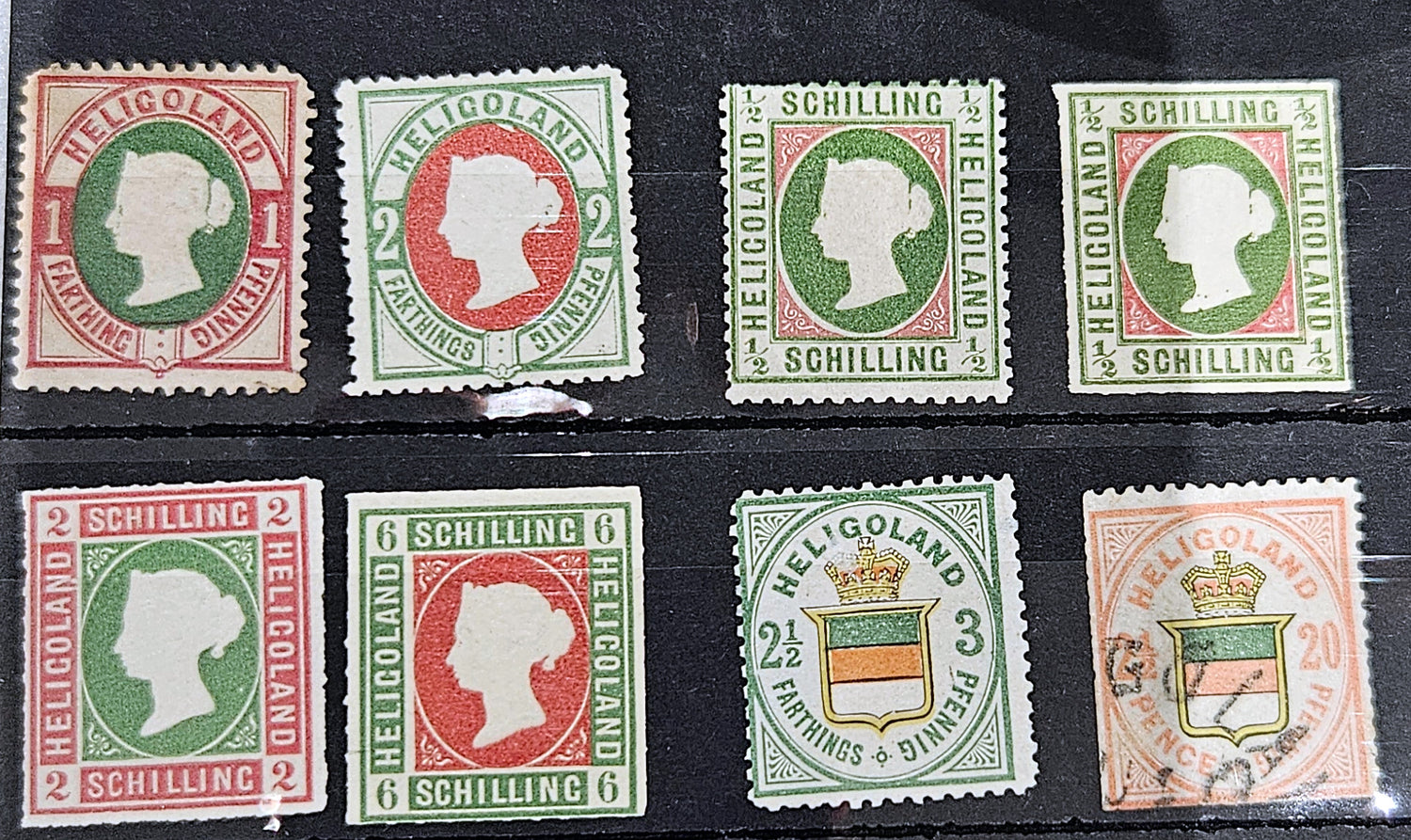 Vintage heligoland stamps