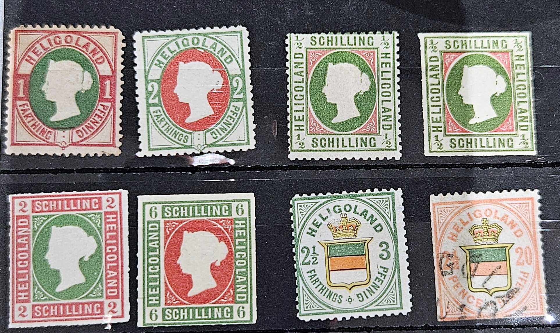 Vintage heligoland stamps