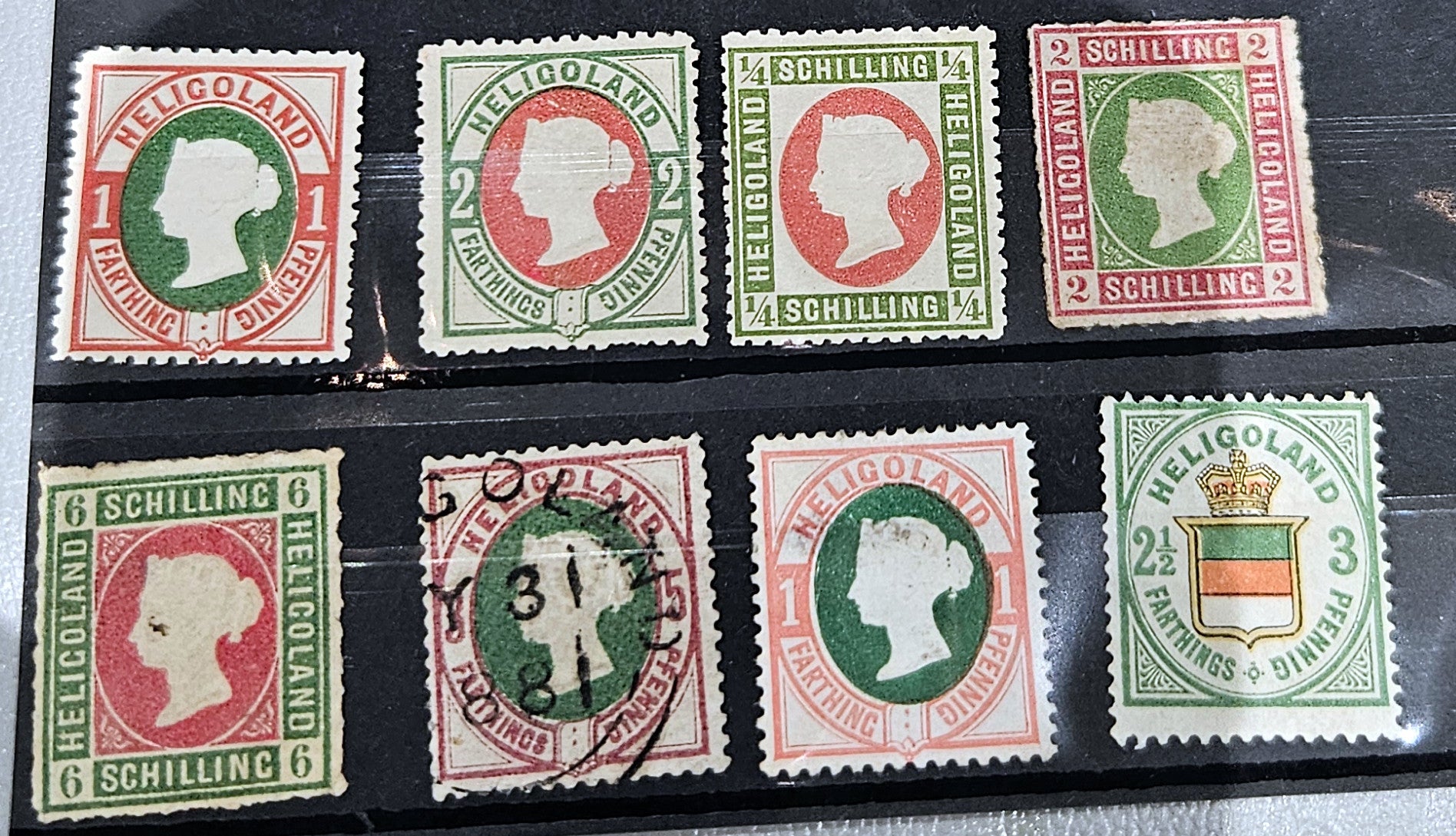 Vintage heligoland stamps