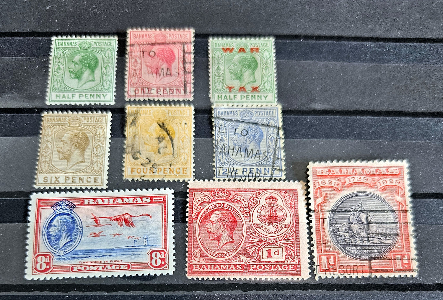 Vintage Bahamas stamps