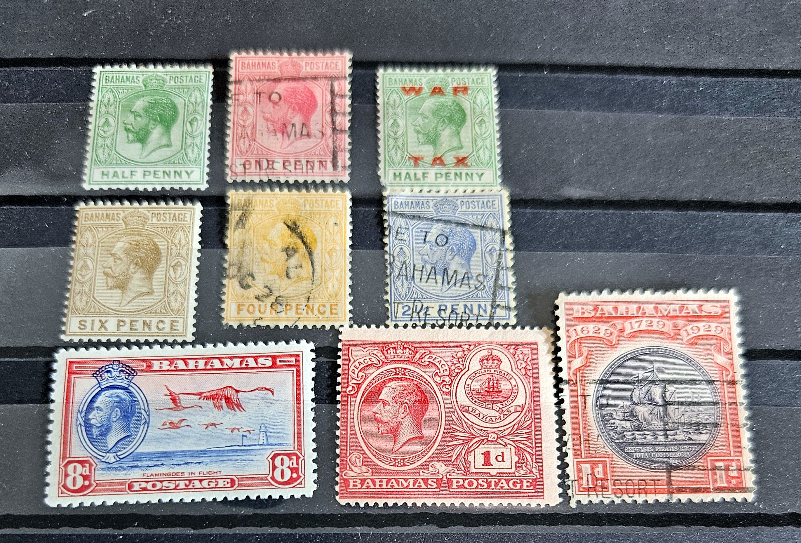 Vintage Bahamas stamps