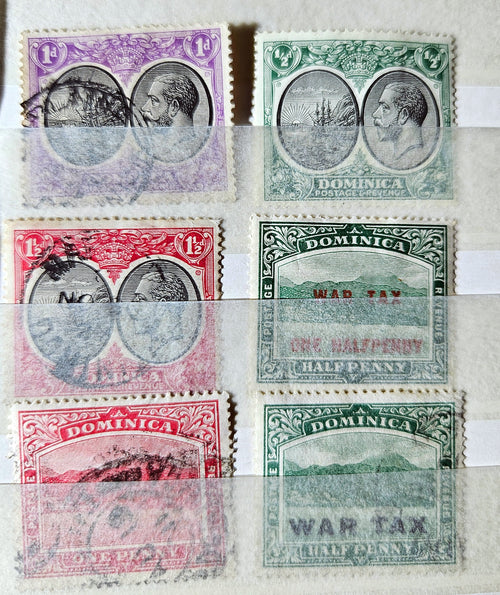 Vintage Br commonwealth Dominica stamps