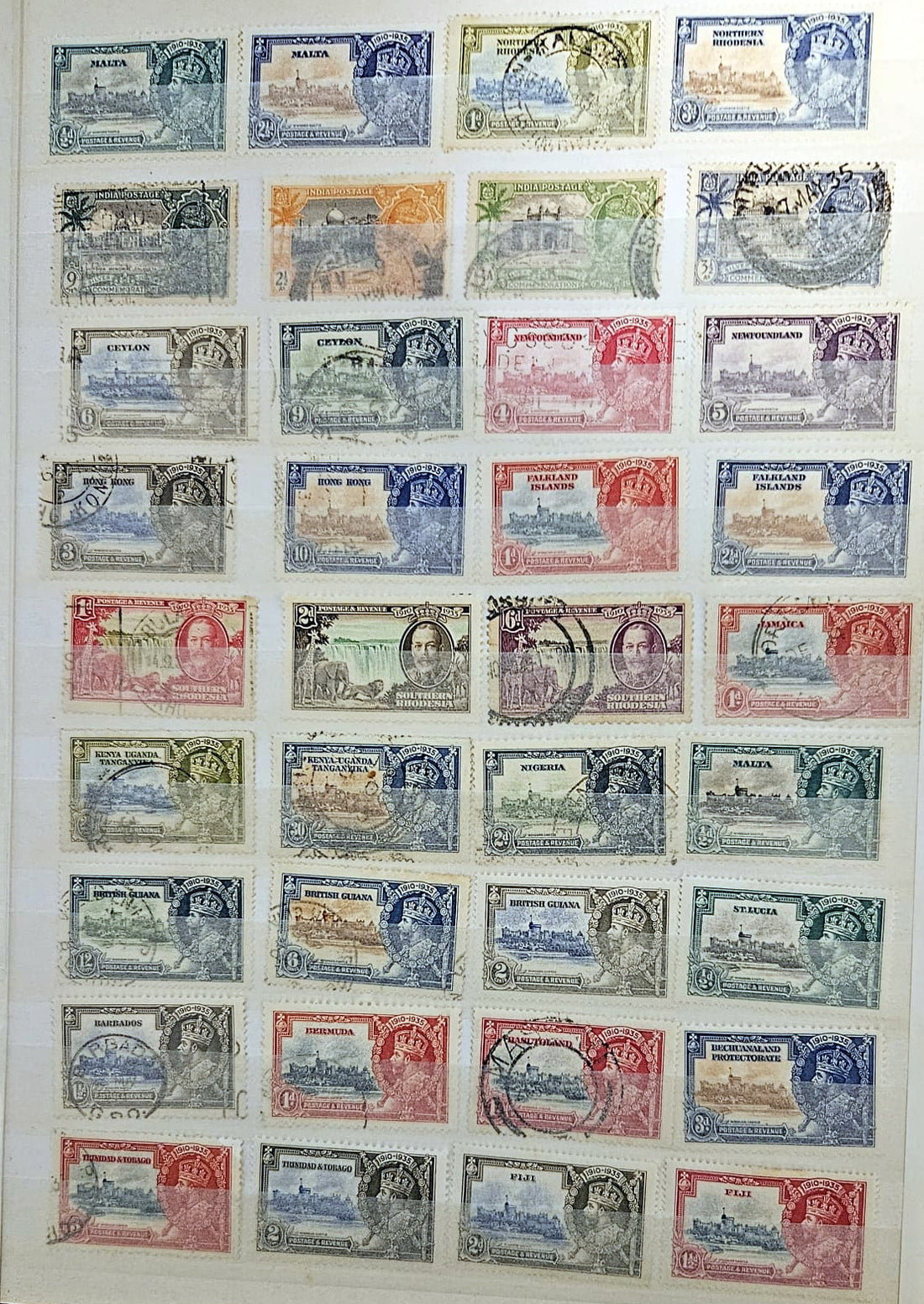 King George V Silver Jubilee 1935 Omnibus stamps - Primary View