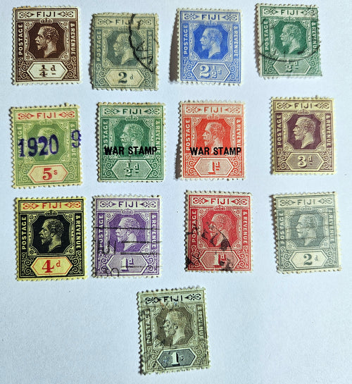 British Commonwealth vintage Fiji stamps