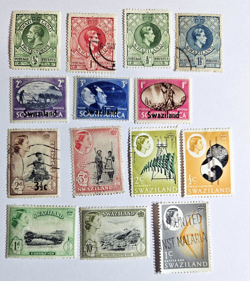 British Commonwealth vintage Swaziland stamps